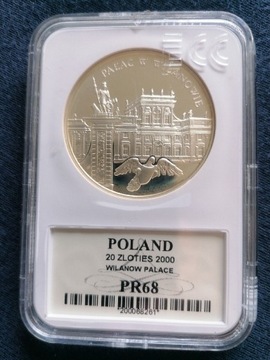 20 zł 2000r pałac w Wilanowie 