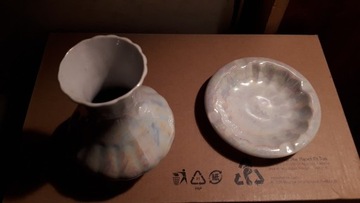 Wazon i popielniczka ceramiczna