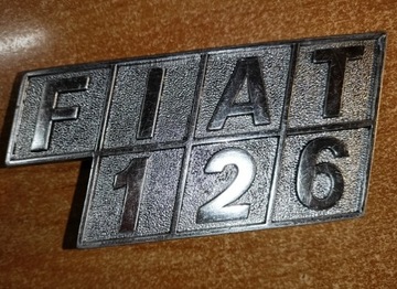 Aluminium Emblemat Fiat 126 Bambino