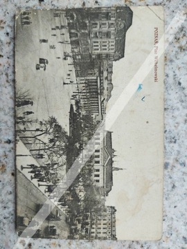Poznań plac Wilhelmowski 1915 r pocztówka oryginl 