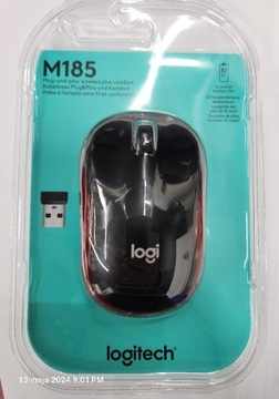 Myszka bezprzewodowa Logitech M185 sensor optyczny
