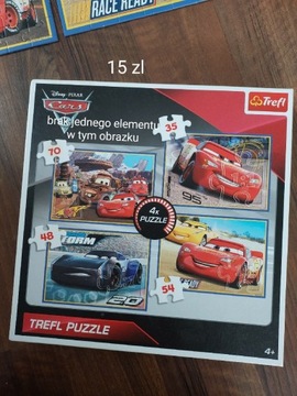 Puzzle auta trefl 4w1