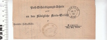Niemcy Breslau Dokument Sądowy unikat 19 wiek