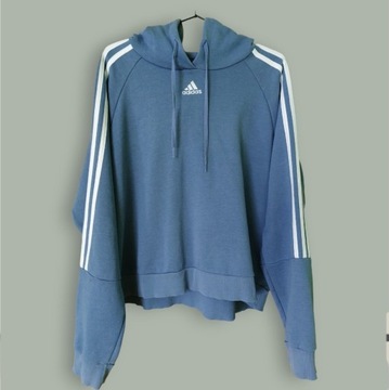 Bluza adidas 3 stripes niebieska