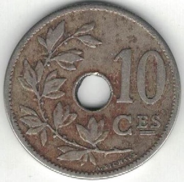 Belgia 10 centymów centimes 1904 Q 22 mm  nr 4