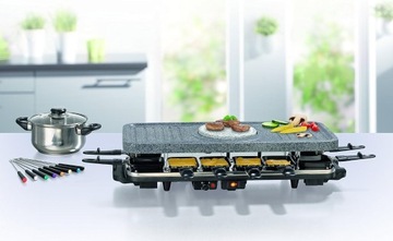 GOURMET maxx grill elektryczny i zestaw do fondue | granit | 1600W