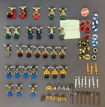 Lego Castle Vikings - 28 figurek, tarcze, broń, dodatkowe torsy