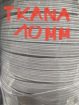 GUMA tkana  10mm Biała ( op.50 Mb)