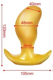 Dildo analne,waginalne buttplug soft 4,8 cm żółty