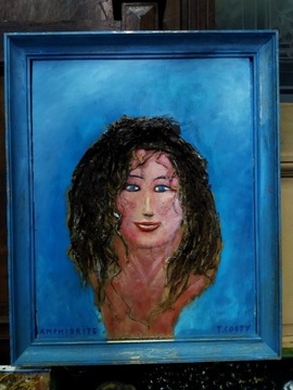 Obraz na płótnie portret kobiety 56x46cm