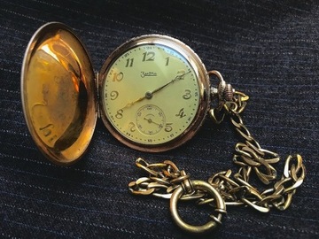 Złoty zegarek vintage - kieszonkowy - swiss