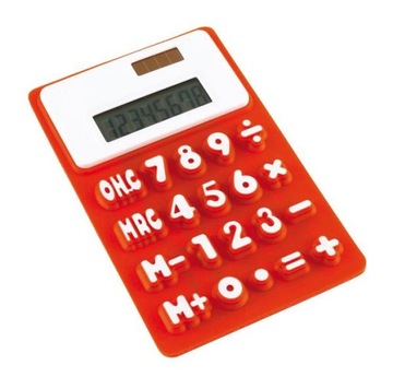 Kalkulator gumowy,- zwijany,bateria w komplecie