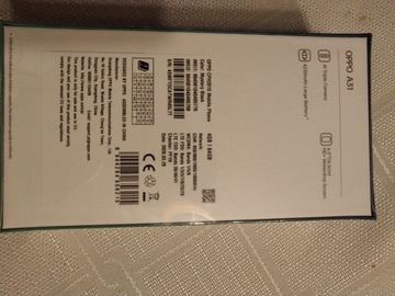 Smartfon Oppo A31 Black fabryc nowy nierozpakowany