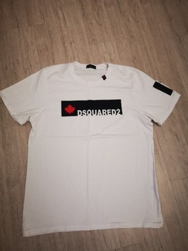 Biała koszulka męska Dsquared2 XL T-Shirt