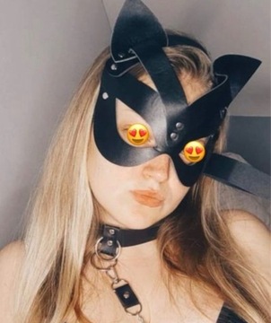 Maska kota catwoman bondage gothic punk cosplay