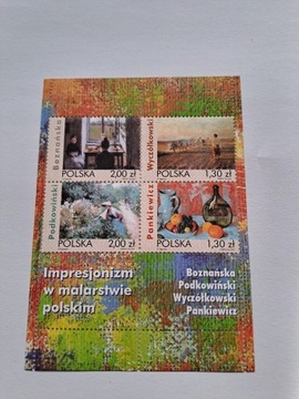 4070-73 Blok 199 Impresjonizm w malarstwie polskim