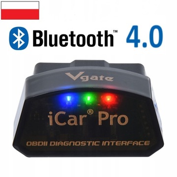 Interfejs diagnostyczny OBD 2 VGATE ICAR PRO Android iOS kasowanie błedów