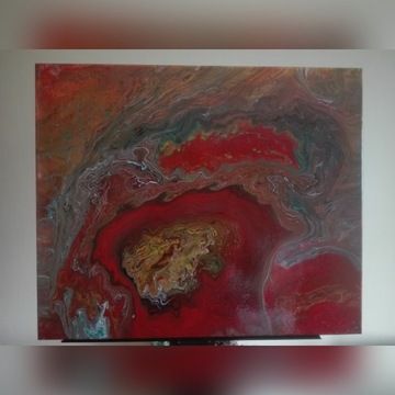 Obraz pouring 50x60 cm Akryl na płótnie 