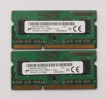 Pamięć Micron DDR3 2x4GB MT8KTF51264HZ-1G6E1