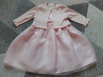 sukienka różowa tiulowa wizytowa 2 latka