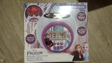 Budzik Frozen 2 Elsa i Anna z projektorem.