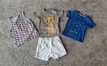 Zestaw ubrań letnich dla chłopca t-shirty spodenki Zara r. 110