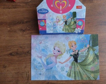 Puzzle Frozen 100 brokat