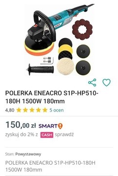 POLERKA ENEACRO S1P-HP510-180H 1500W 180mm