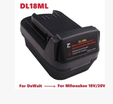 Komwenter Adapter baterii DeWalt na Milwaukee 