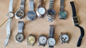Stare zegarki różne modele komplet zestaw 