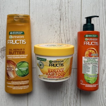 Szampon maska krem do włosów GARNIER FRUCTIS 3x400