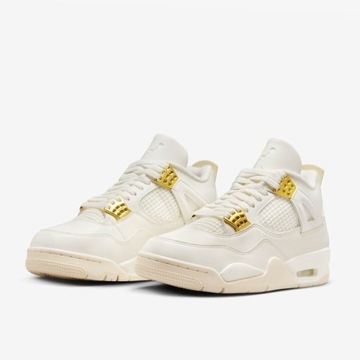 Buty Nike Jordan 4 White & Gold (Metallic Gold)