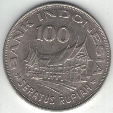 Indonezja 100 rupii 1978 28,5 mm nr 2