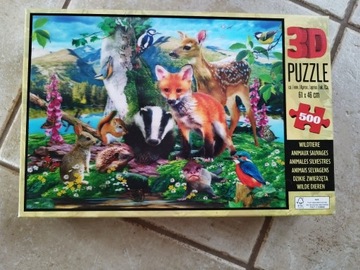 PUZZLE 3D 3 D ZWIERZĄTA 500 ELEMENTÓW