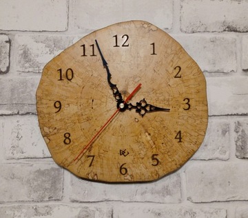 Zegar z plastra drewna drewniany ścienny