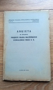 Ankieta w sprawie projektu prawa małżeńskiego 