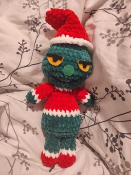 grinch maskotka pluszak amigurumi na szydełku 