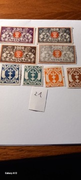 WM Gdańsk znaczki 1923