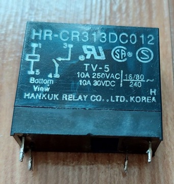 Przekaźnik 12V 250V 10AC 10A 30VDC HR-CR313DC012