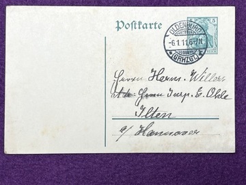 1 karta pocztowa  1911 r