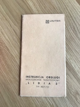 Unitra instrukcja Lidia 2 