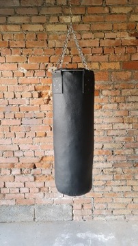 Worek treningowy bokserski skórzany skóra naturalna PREMIUM