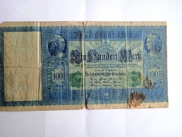 100 marek niemieckich 1910 r. 
