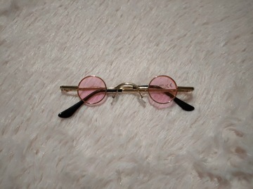 Różowe okulary hipiski lenonki