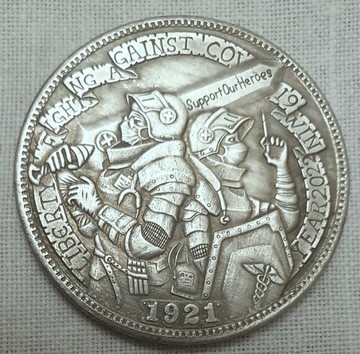 1 Dolar USA ,Morgan Dolar,1921,Hobo Nickel ,KOPIA 