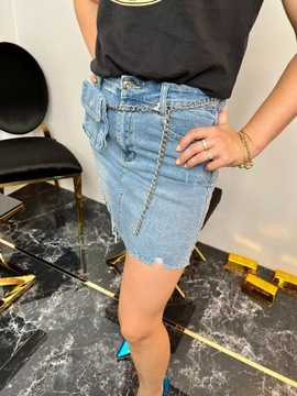 Spódnica damska mini spódnica jeansowa