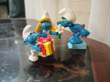 Figurki Smerfy Smurfs Schleich zabawki lata 90. 