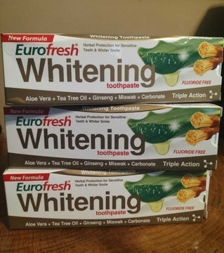 3x pasta wybielająca Whitening Farmasi bez fluoru 