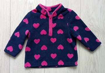 Bluza polarek Mothercare 6-9m-cy walentynki 