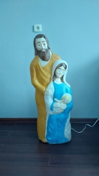 Figurka Świętej Rodziny podświetlana 
